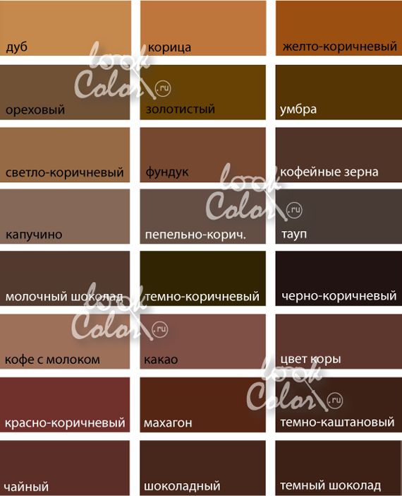Нежные оттенки коричневого