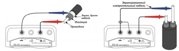 3. Установите настройки мегаомметра